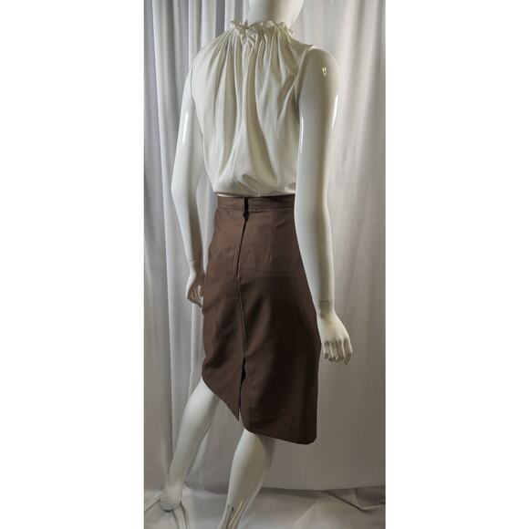 Classic Handmade Pencil Skirt, Charcoal Brown, Sz: 10, 64-63 - Picture 12 of 16